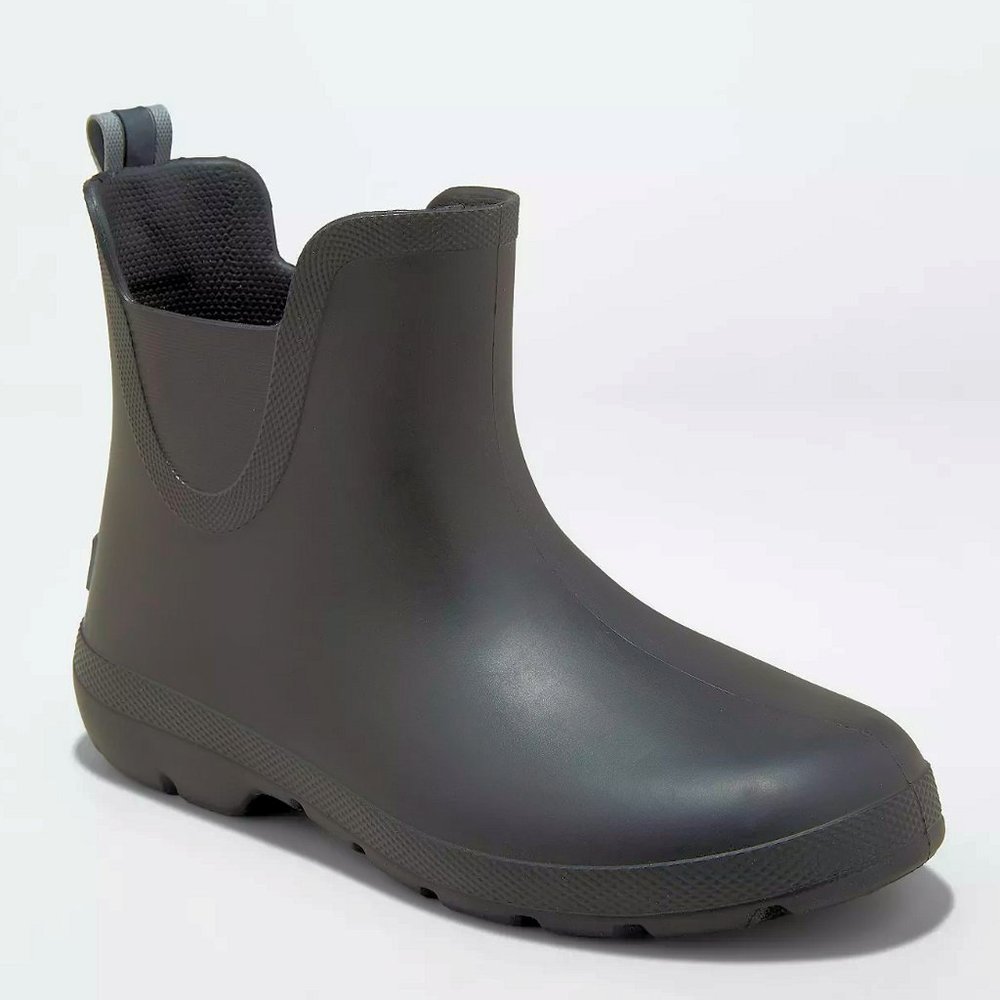 Totes Cirrus  Everywear Ankle Rain Boots  Black
